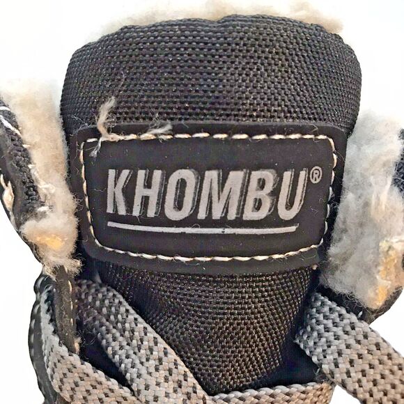 Khombu Rain Boots Women’s 8 Black & Gray Waterproof Faux Fur Lined Winter Shoes - Picture 11 of 11